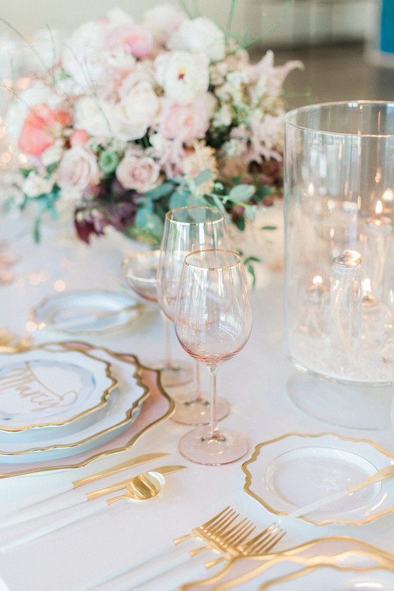 blush and gold tabletop inspiration