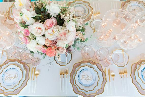 Pink and blue oceanic wedding ideas