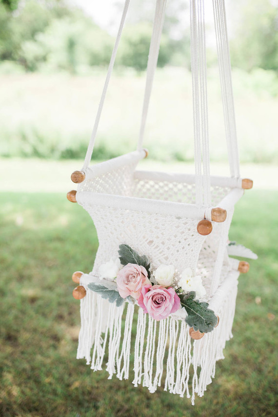macrame baby swing