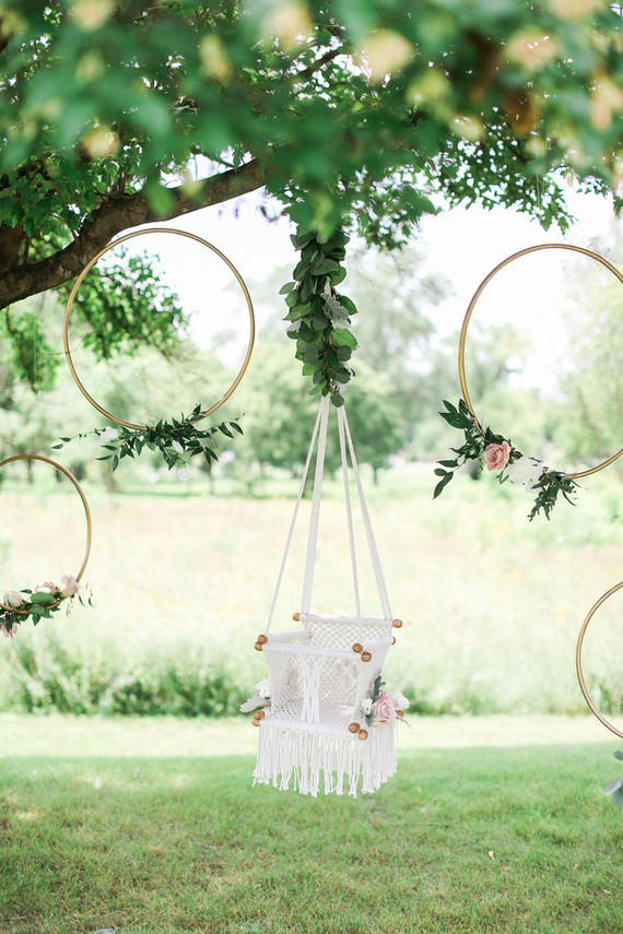 macrame baby swing