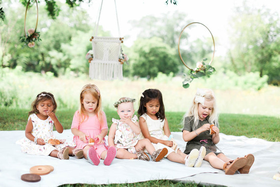 Feminine boho picnic 1st birthday