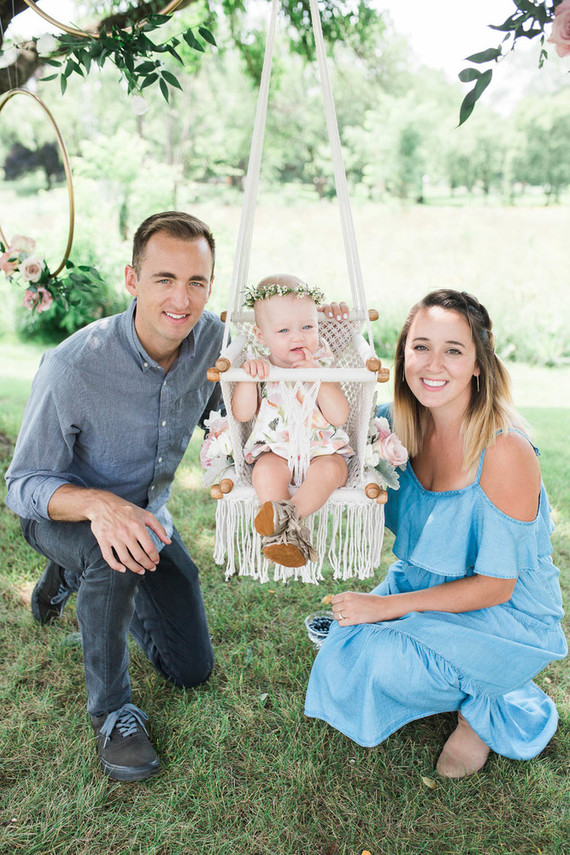 Feminine boho picnic 1st birthday