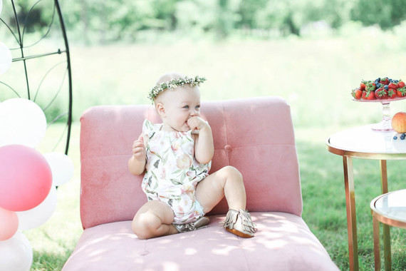 Feminine boho picnic 1st birthday