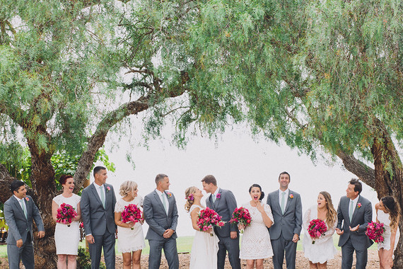 fiesta chic bougainvillea wedding party Inspiration