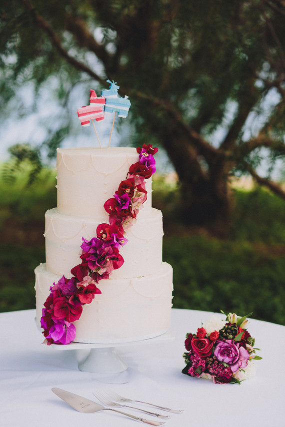 fiesta inspired wedding cake