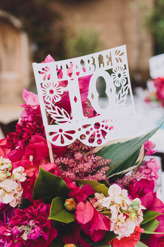 papel picado table numbers Inspiration