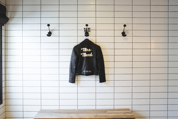 bride's leather jacket