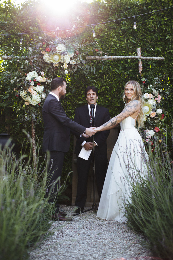 rock and roll backyard wedding Inspiration
