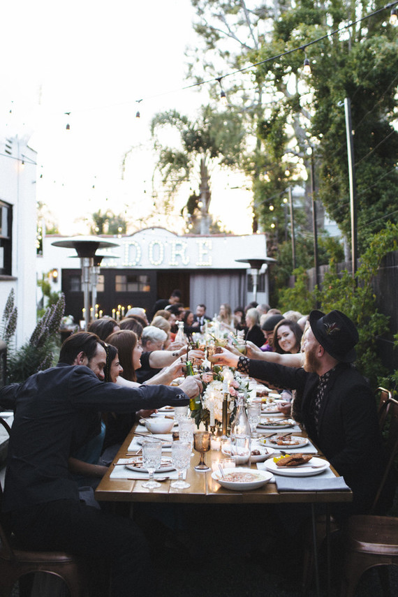 rock and roll backyard wedding Inspiration