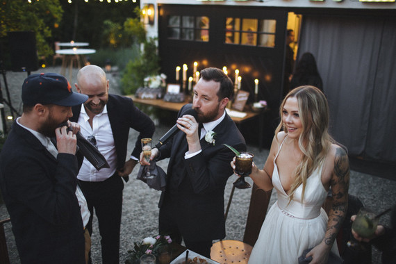 rock and roll backyard wedding Inspiration
