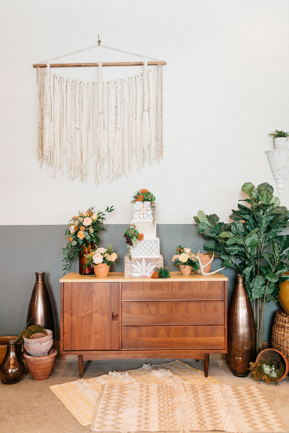 Rustic modern wedding dessert table Inspiration