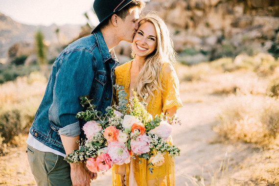 Boho engagement shoot in Joshua Tree