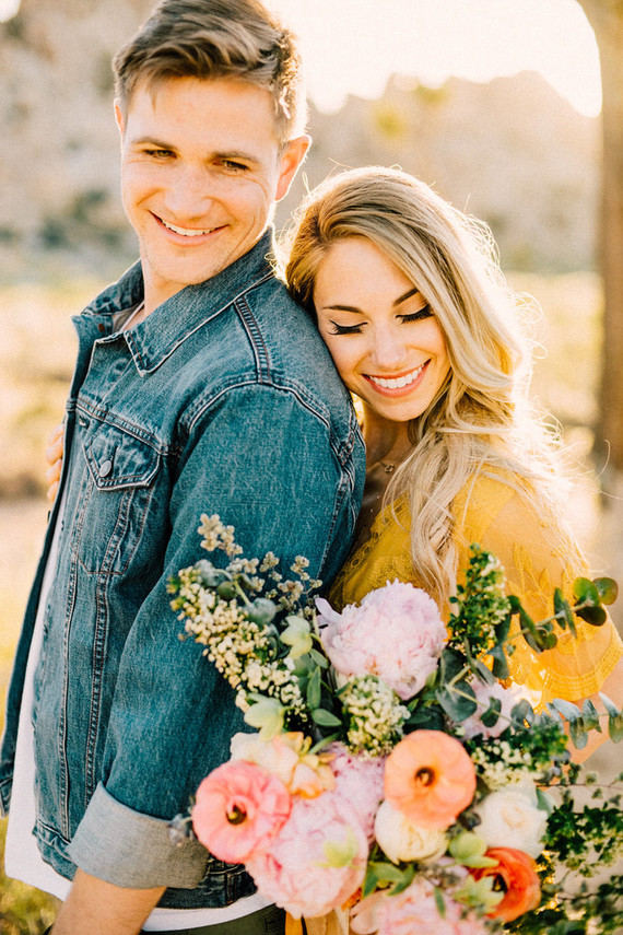 Boho engagement shoot in Joshua Tree