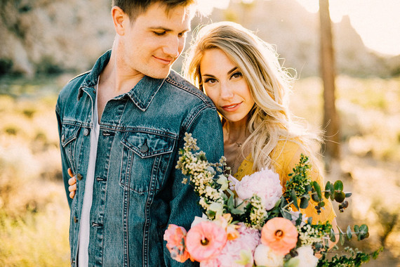 Boho engagement shoot in Joshua Tree