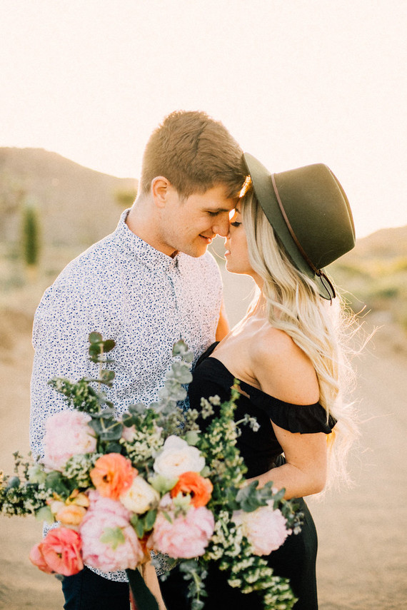 Boho engagement shoot in Joshua Tree