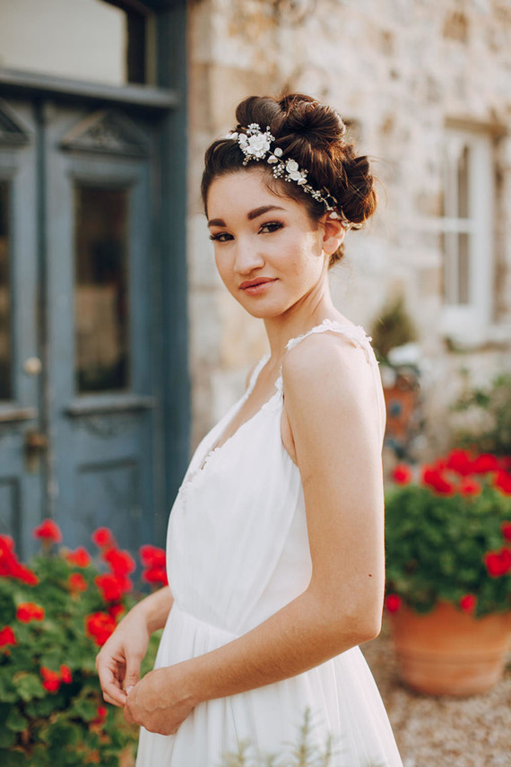 Modern updo bridal style Inspiration