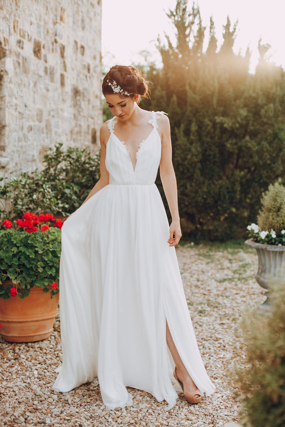 Modern updo bridal style