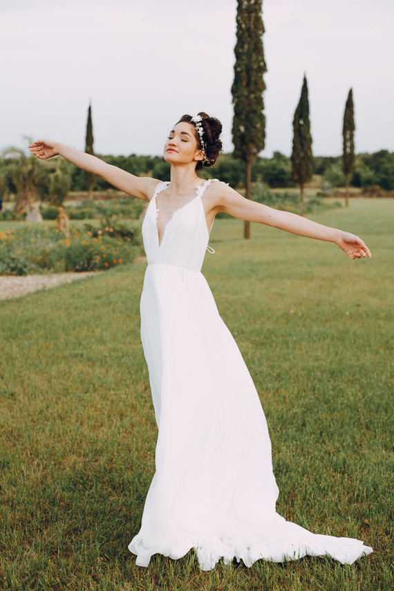 Modern updo bridal style