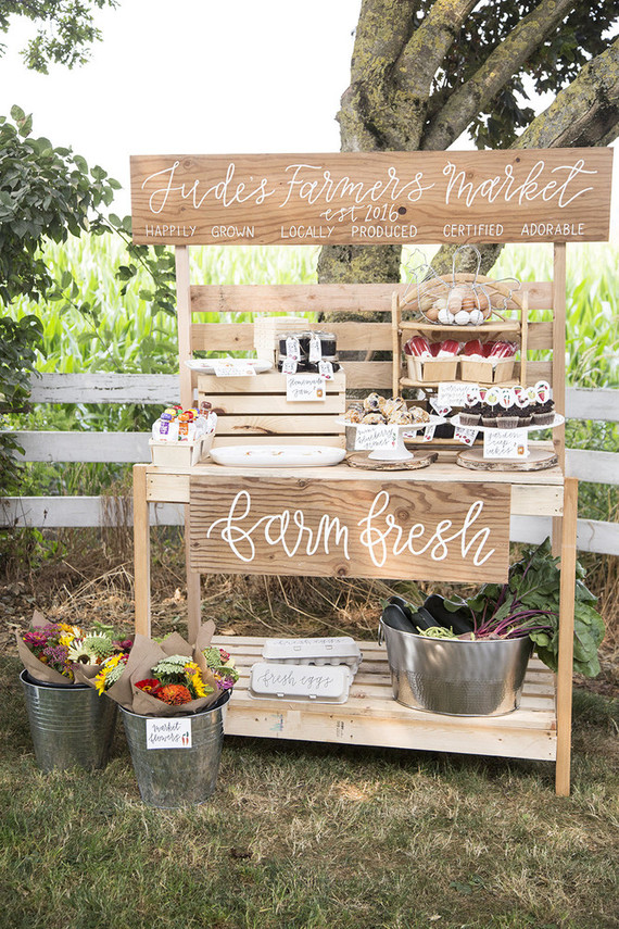Farmer's market 1st birthday party