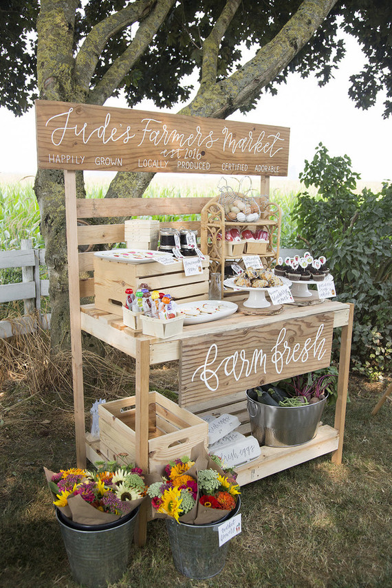 Farmer's market 1st birthday party Inspiration