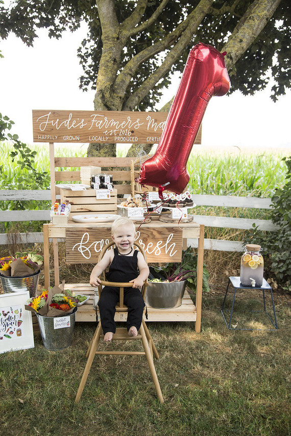 Farmer's market 1st birthday party Inspiration