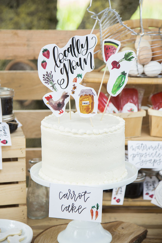 Farmer's market 1st birthday party