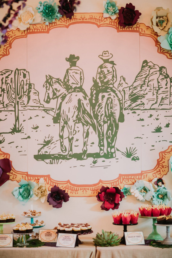 Wild West kitsch dessert table