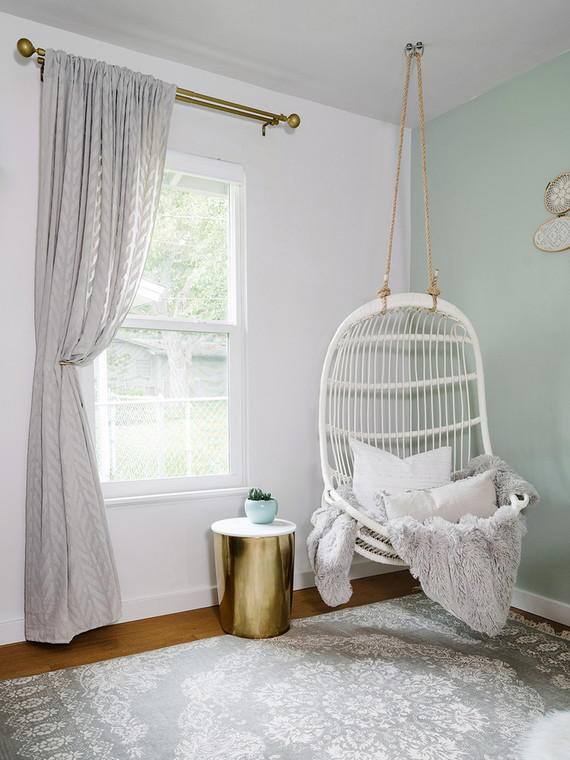 Mint and white nursery design