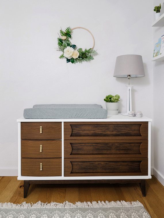 Walnut changing table