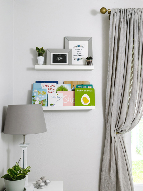 Mint and white nursery design