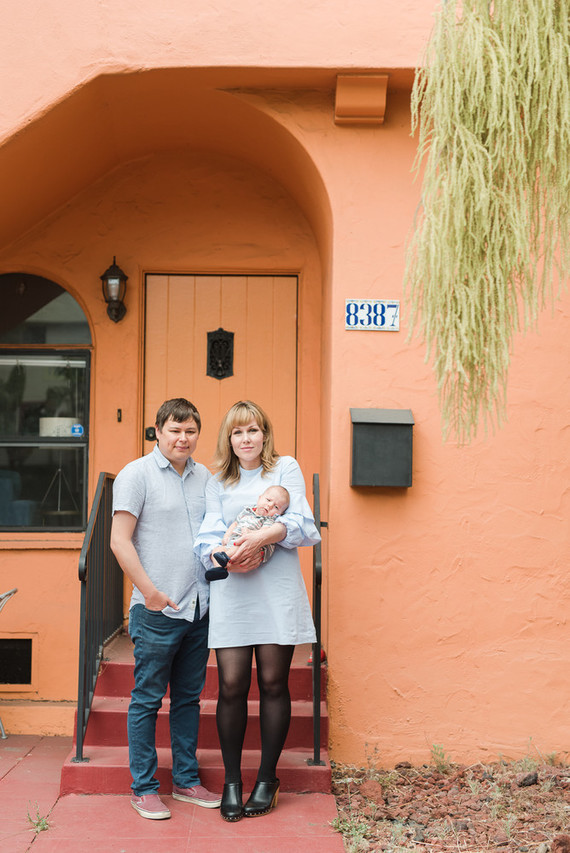 mod LA family photos and home tour