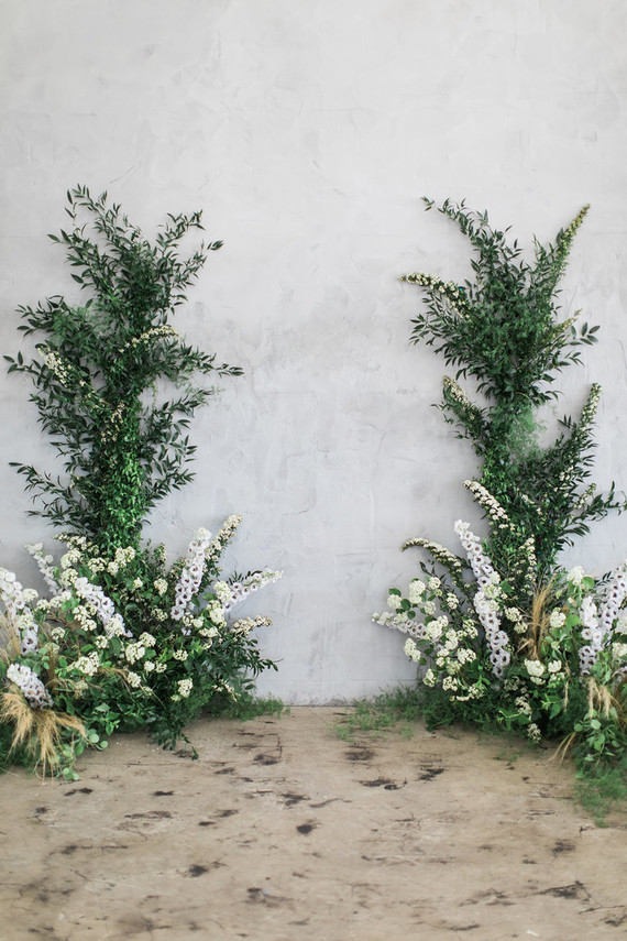 greenery ceremony decor Inspiration