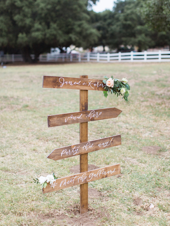rustic wedding sign