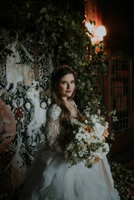 Moody, ornate Secret Garden-inspired bridal editorial Inspiration