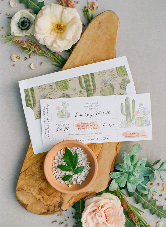 Cactus baby shower