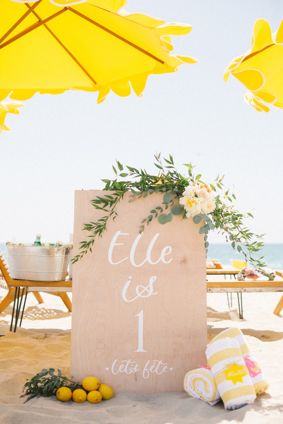 Italian Riviera beach party 1st birthday