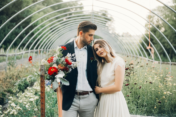 Late summer Nebraska farm elopement shoot