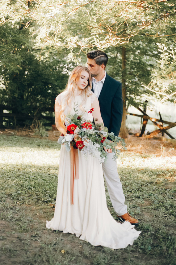 Late summer Nebraska farm elopement shoot