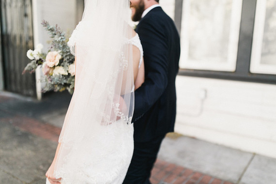 Romantic industrial fall wedding in San Diego at Luce Loft