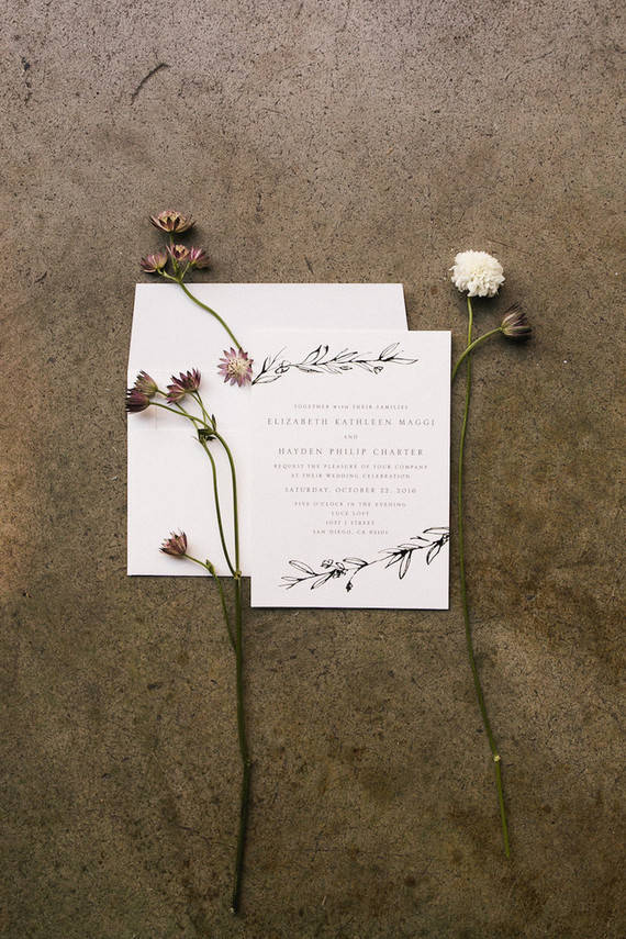 Simple wedding invite