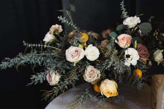 Romantic industrial fall wedding in San Diego at Luce Loft