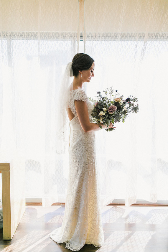 Romantic industrial fall wedding in San Diego at Luce Loft