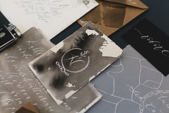 Moody shipwreck inspired wedding invitations