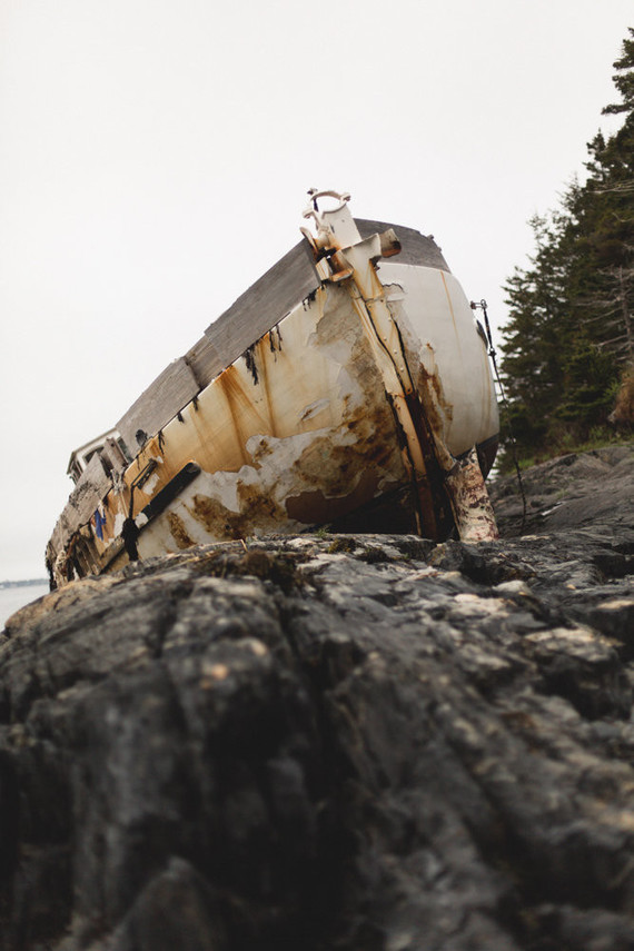 Moody shipwreck inspired wedding editorial