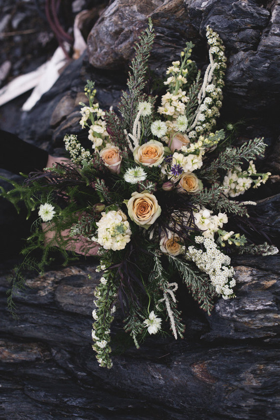 Moody shipwreck inspired wedding editorial