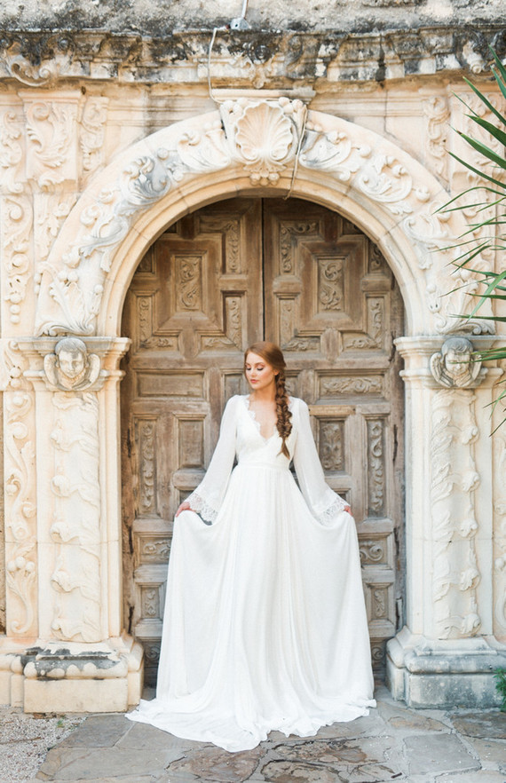 Romantic ruins bridal editorial