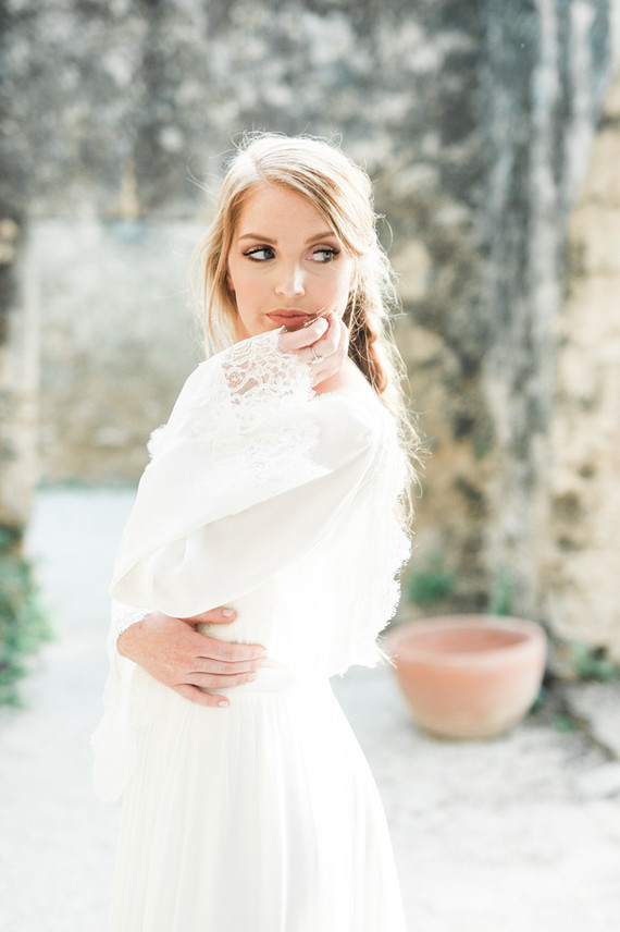 Romantic ruins bridal editorial