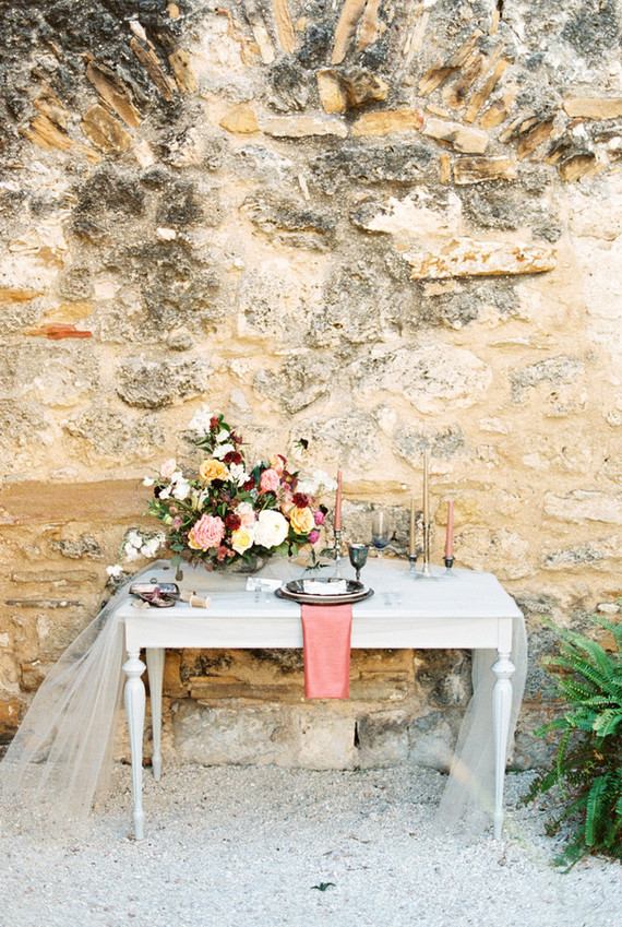 Romantic ruins bridal editorial
