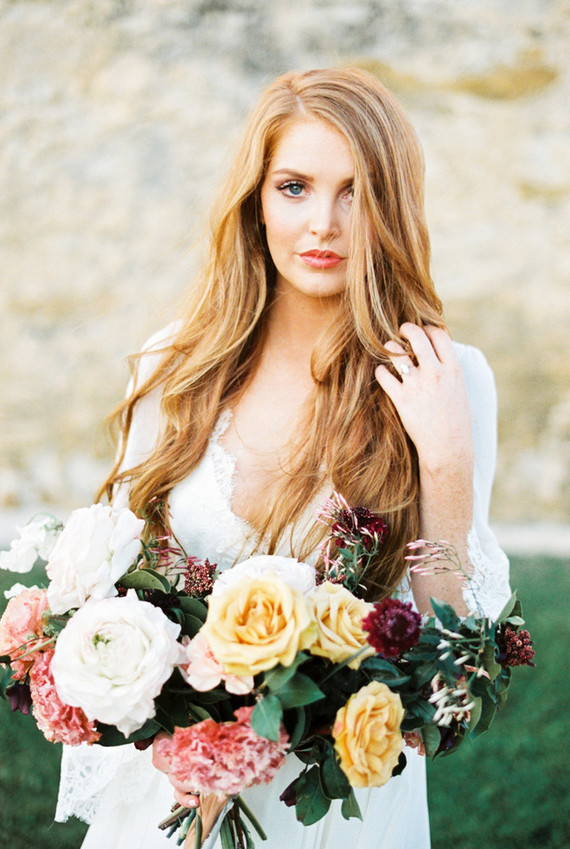 Romantic ruins bridal editorial
