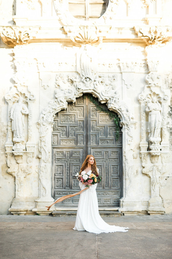 Romantic ruins bridal editorial
